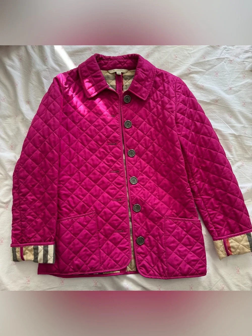 Burberry Magenta Quilted Jacket